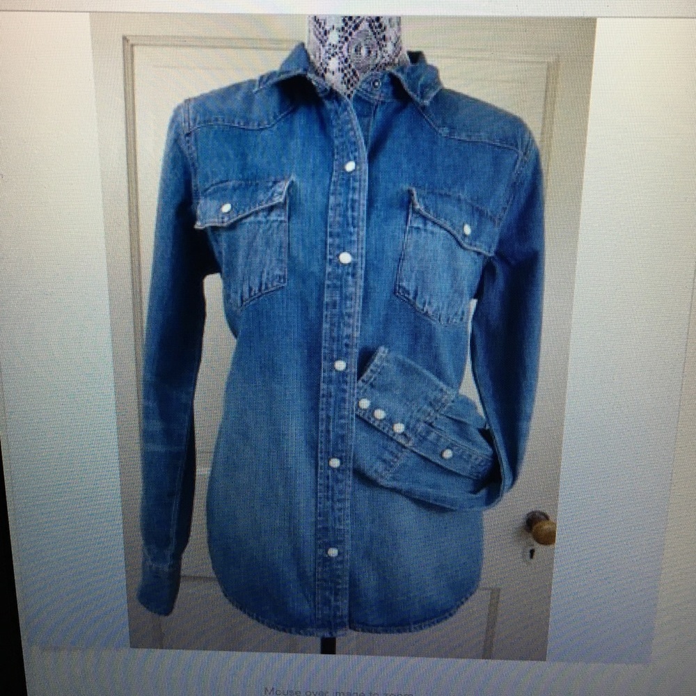 $89 J. Crew Factory Western Denim Shirt